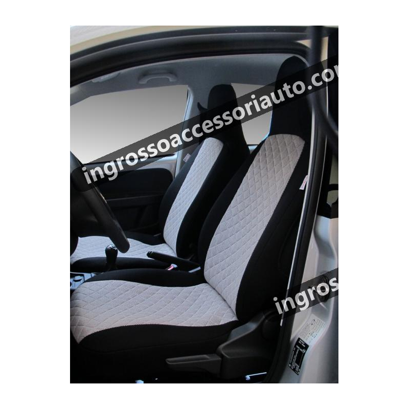 Coprisedili su misura per Seat Mii Hatchback (2011-2018) seconda fila:  sedile posteriore intero - fodere sedili - set coprisedili auto - Auto-Dekor  - Practic - nero